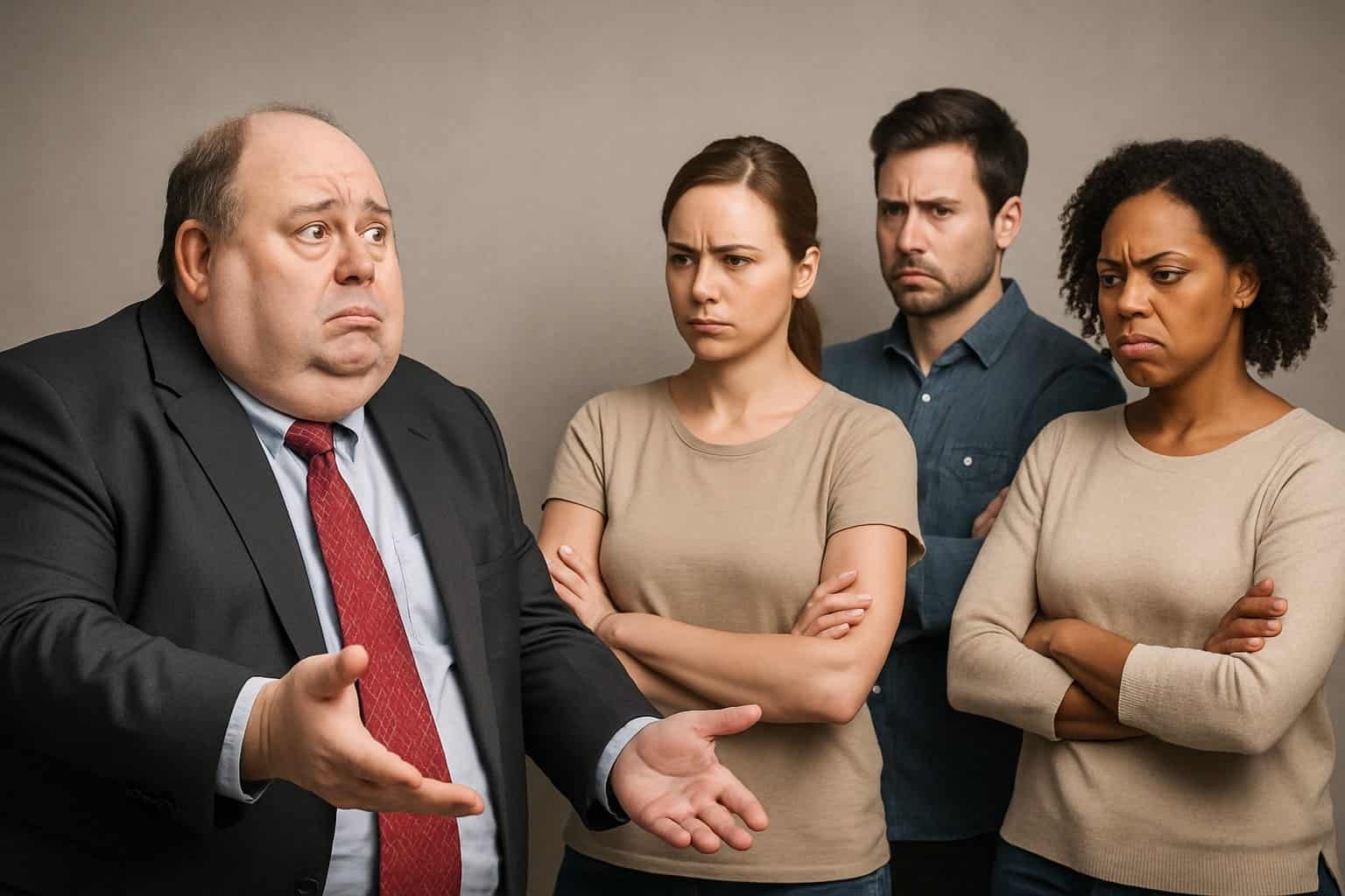 Stylized representation of coordinated individual non-participation—people collectively abstaining from systems or events