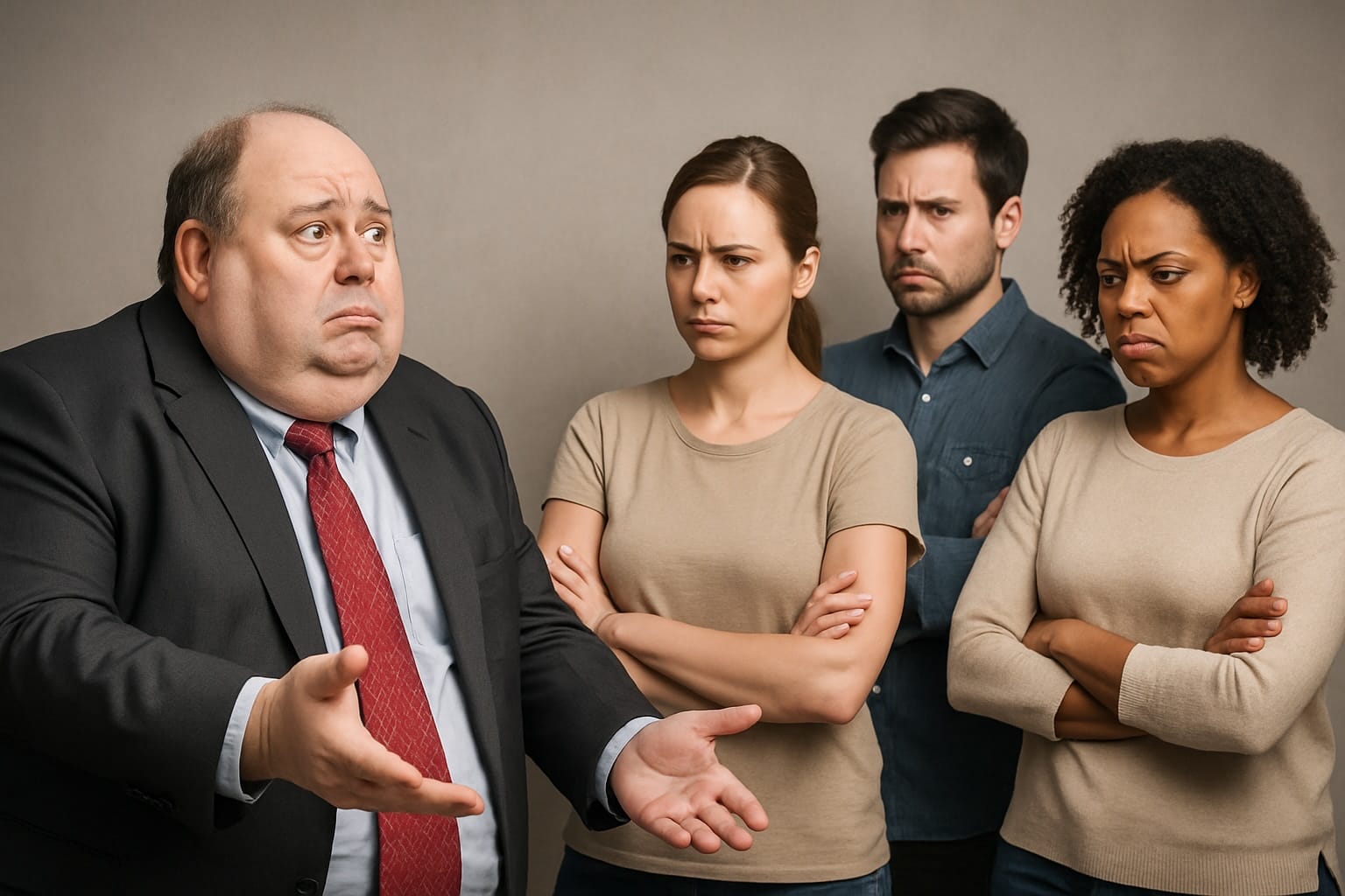 Stylized representation of coordinated individual non-participation—people collectively abstaining from systems or events