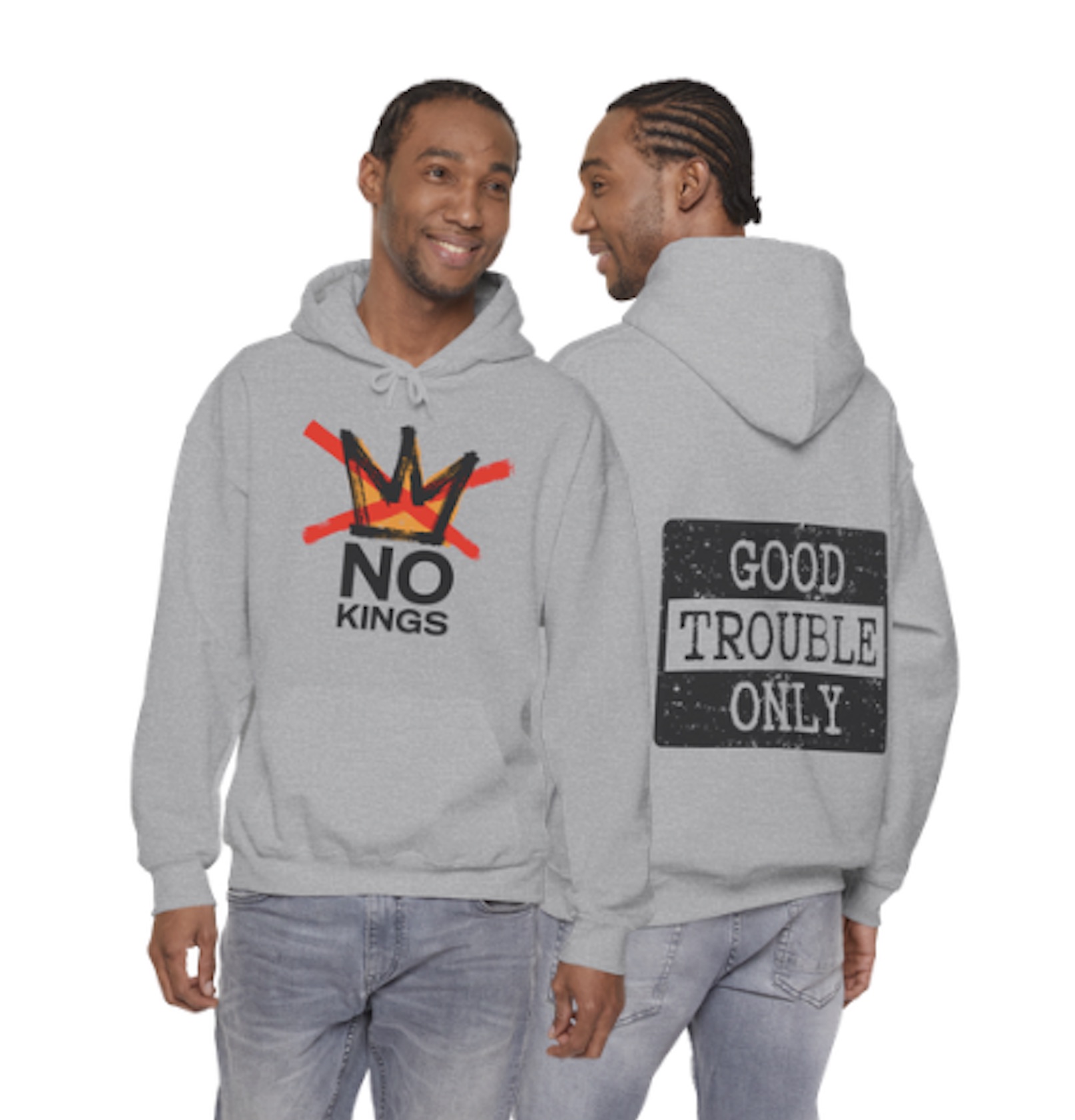 No Kings, Good Trouble Hoodie - Unisex, General Strike,
