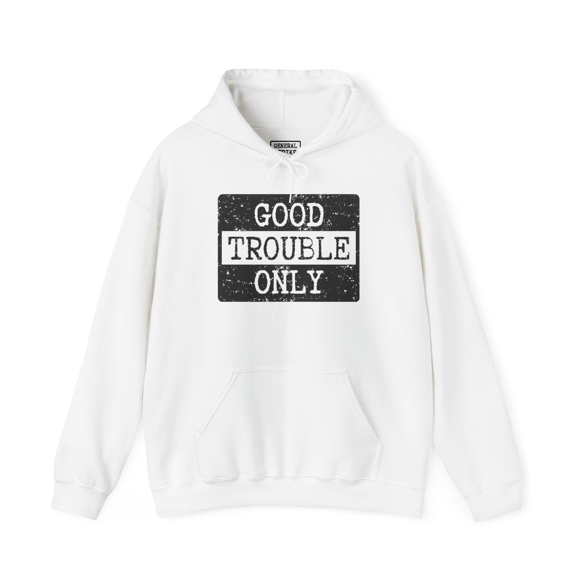 Good Trouble Only Hoodie – Unisex Heavy Blend Activist Sweatshirt for Peaceful Protest & Everyday Solidarity, (Light) - Image 3