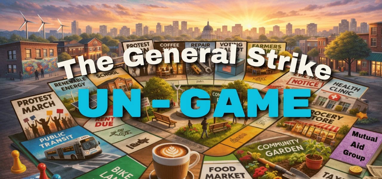 image of a Game board for the General strike Un-Game
