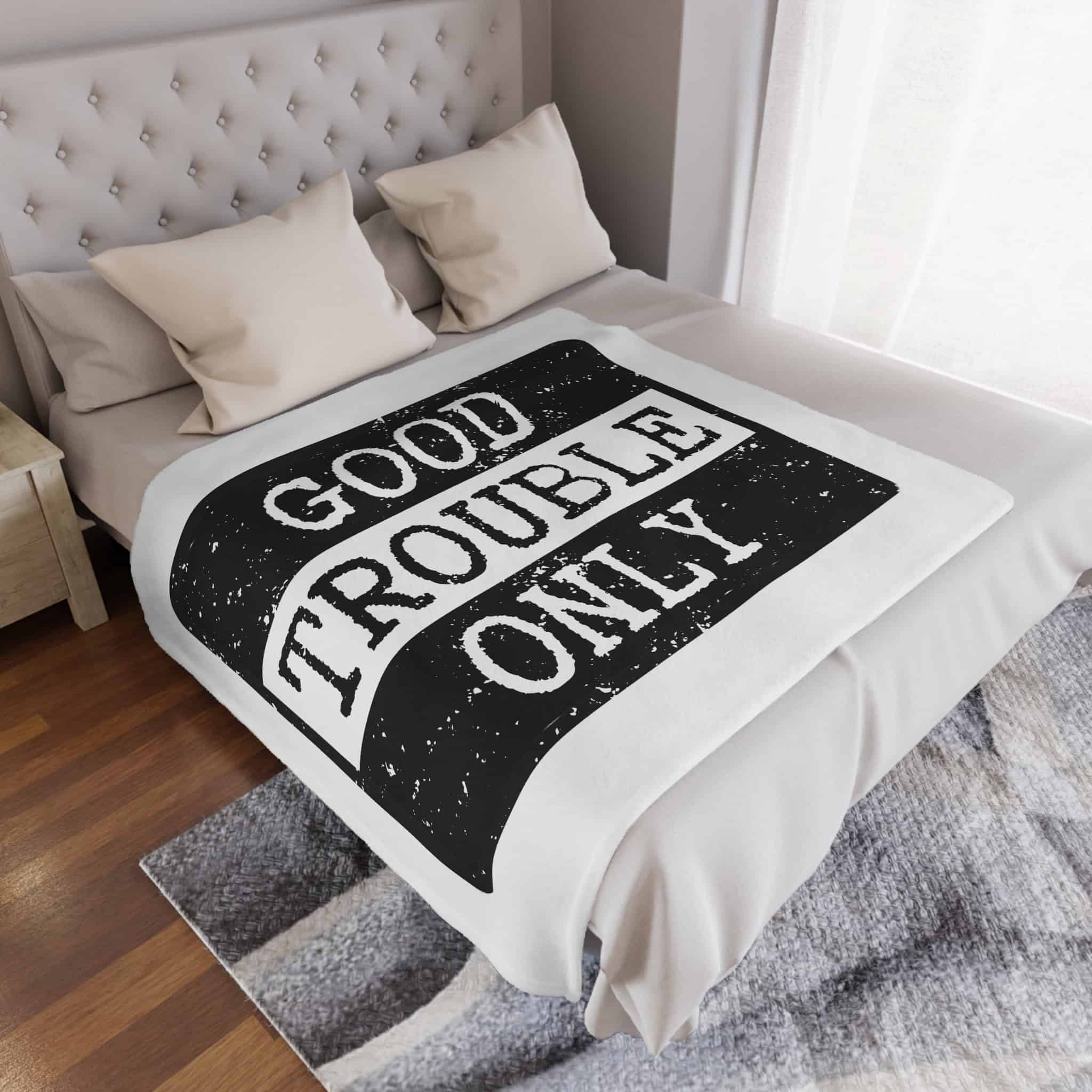 "Good Trouble Only" Blanket — protest banner - Image 8