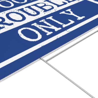 "Good Trouble Only" Lawn Sign — Political Activism Yard Sign, Bold Blue