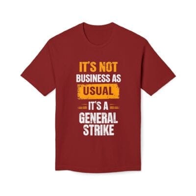 "Not Business as Usual" Unisex Midweight T-shirt, Made in US