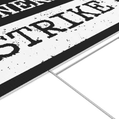 "General Strike" Lawn Sign — Political Activism Yard Sign, Black