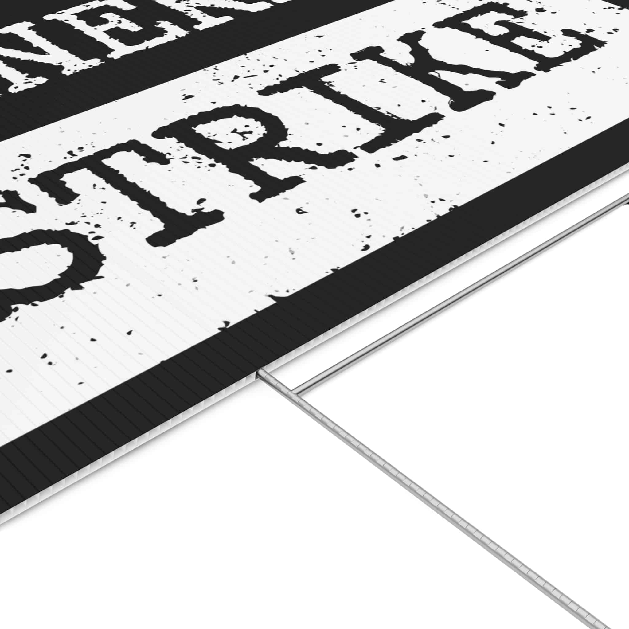 "General Strike" Lawn Sign — Political Activism Yard Sign, Black - Image 4