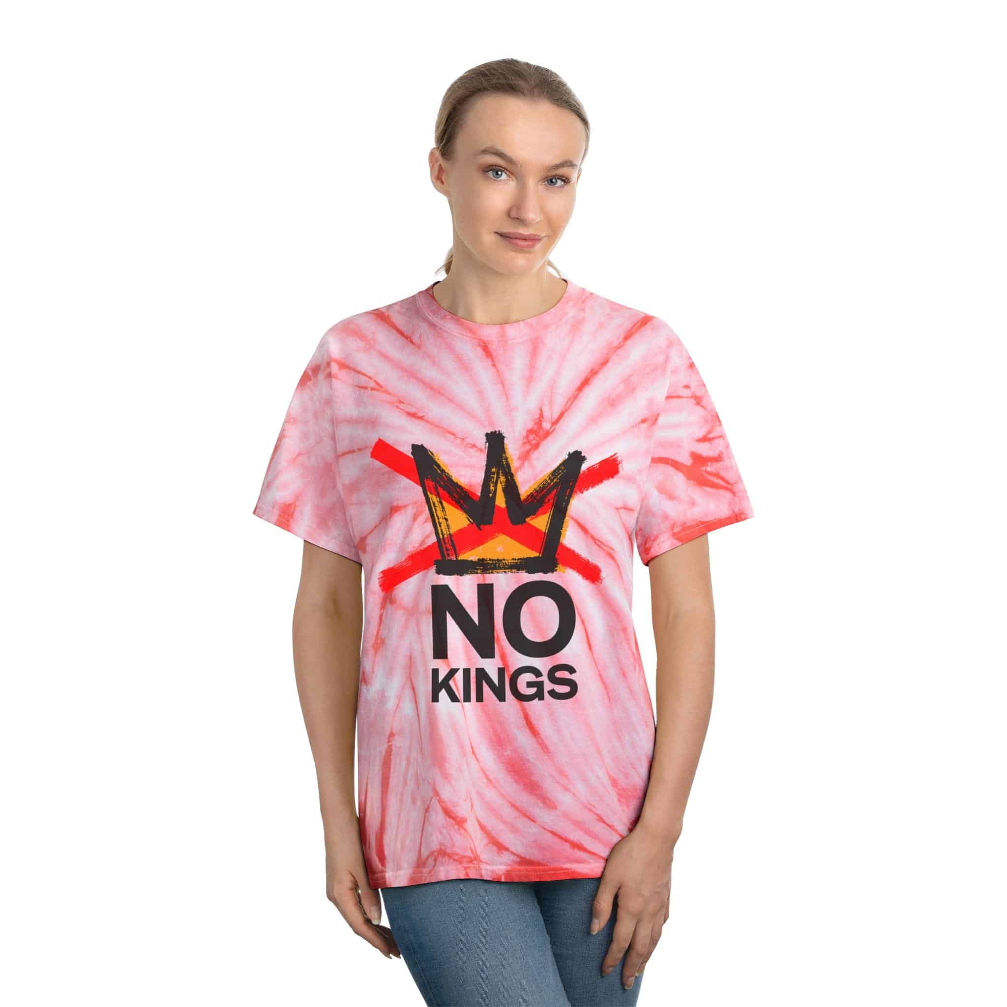 "No Kings" Front / "Good Trouble Only" Back - Tie-Dye T‑Shirt - Image 10