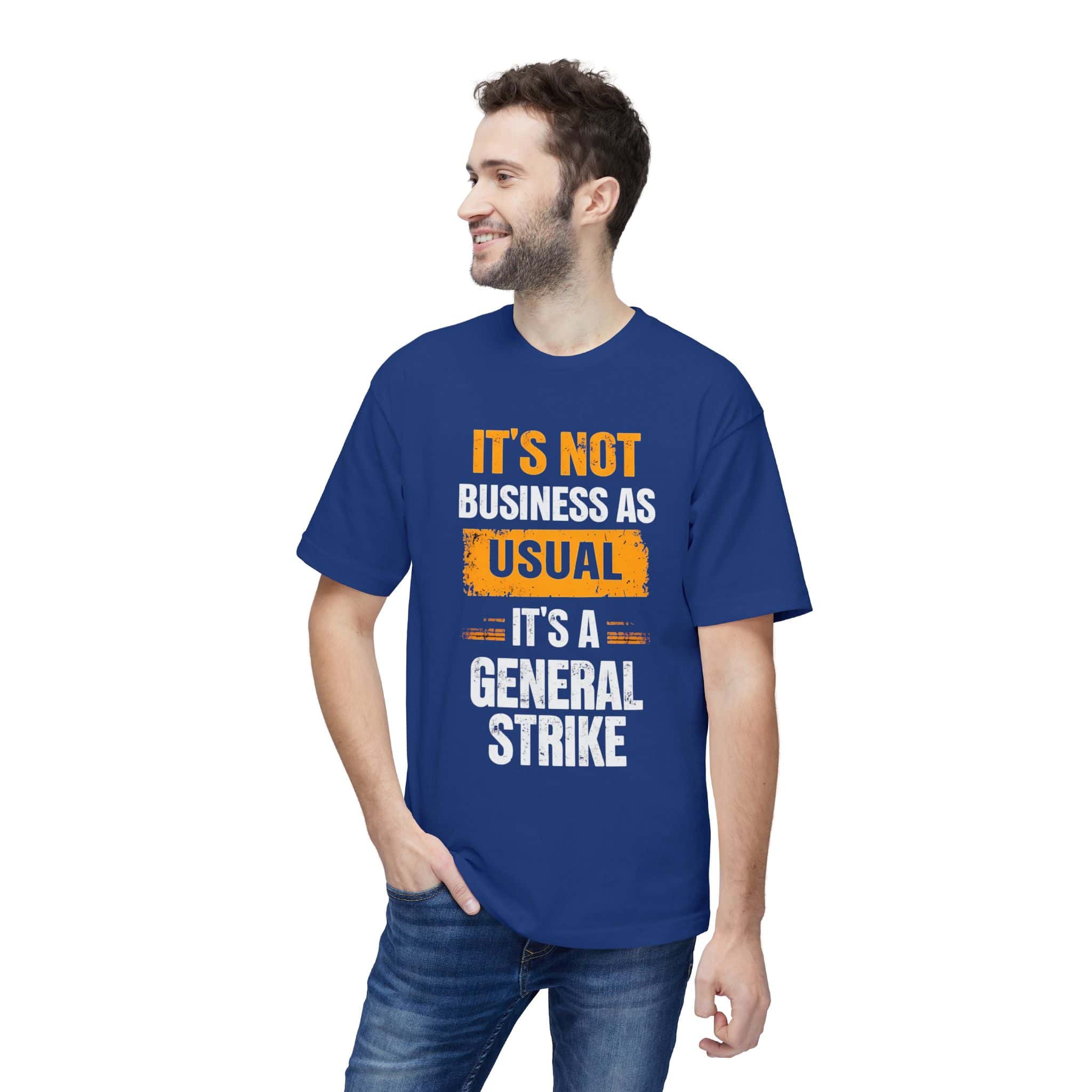 "Not Business as Usual" Unisex Midweight T-shirt, Made in US